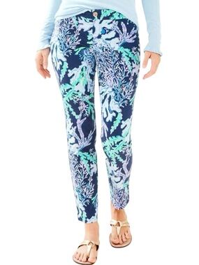 Lilly Pulitzer Kelly Skinny Ankle Pant in “Deep Indigo Swish & Sway”